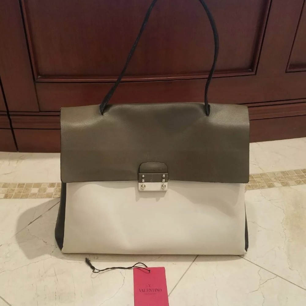 AUTHENTIC VALENTINO TRICOLOR LEATHER RUNWAY BAG